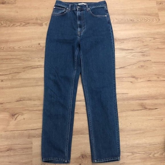 Helmut Lang Jeans Blue Classic Denim Italian Cut Button Fly Men 30 Women 29